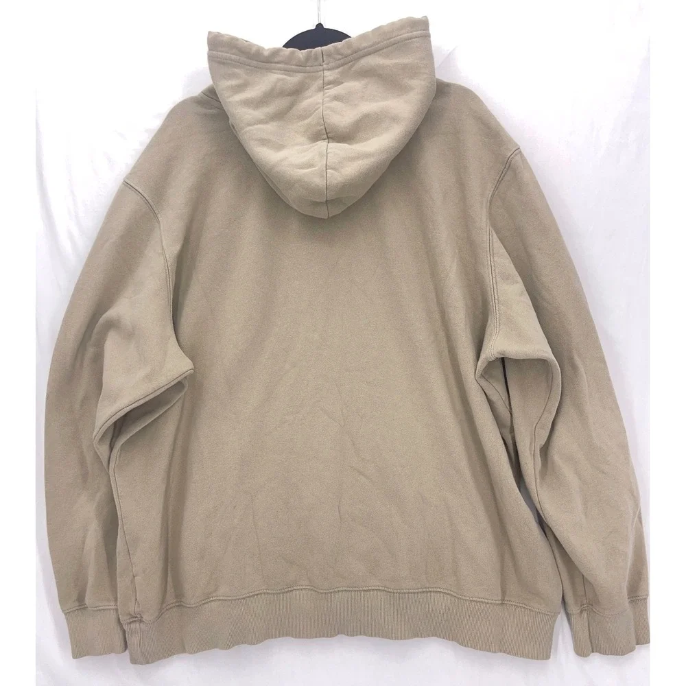 The North Face Tan Graphic Bear Hoodie XXL Mountain Landscape Pullover Mens